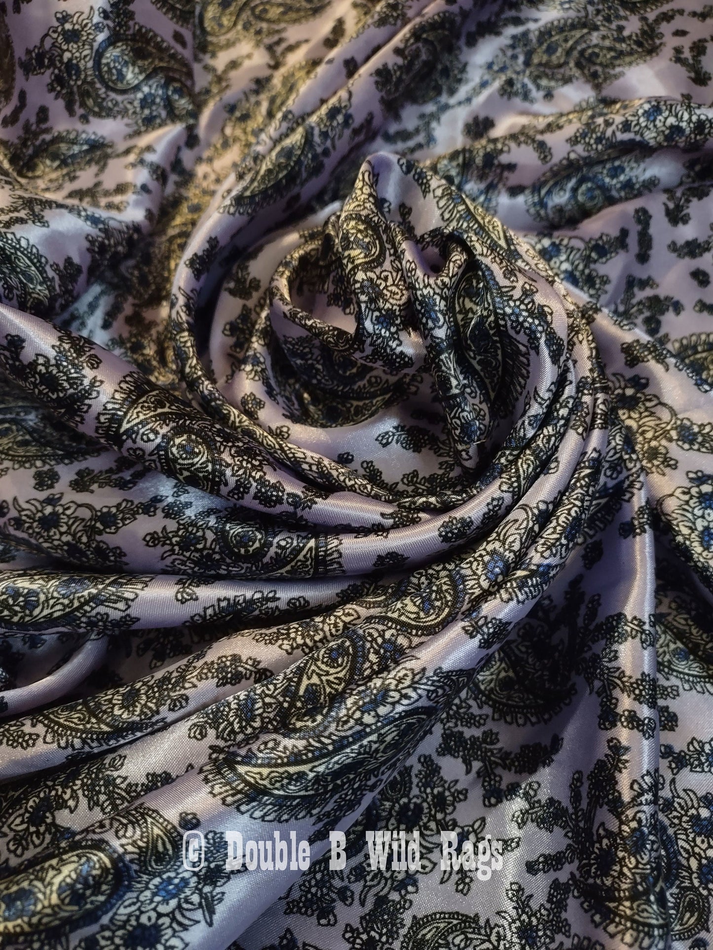 Wild Rag PAISLEY 142 Lilac Purple Retro Cowboy Western Neck Scarf Bandanna by Double B Wild Rags