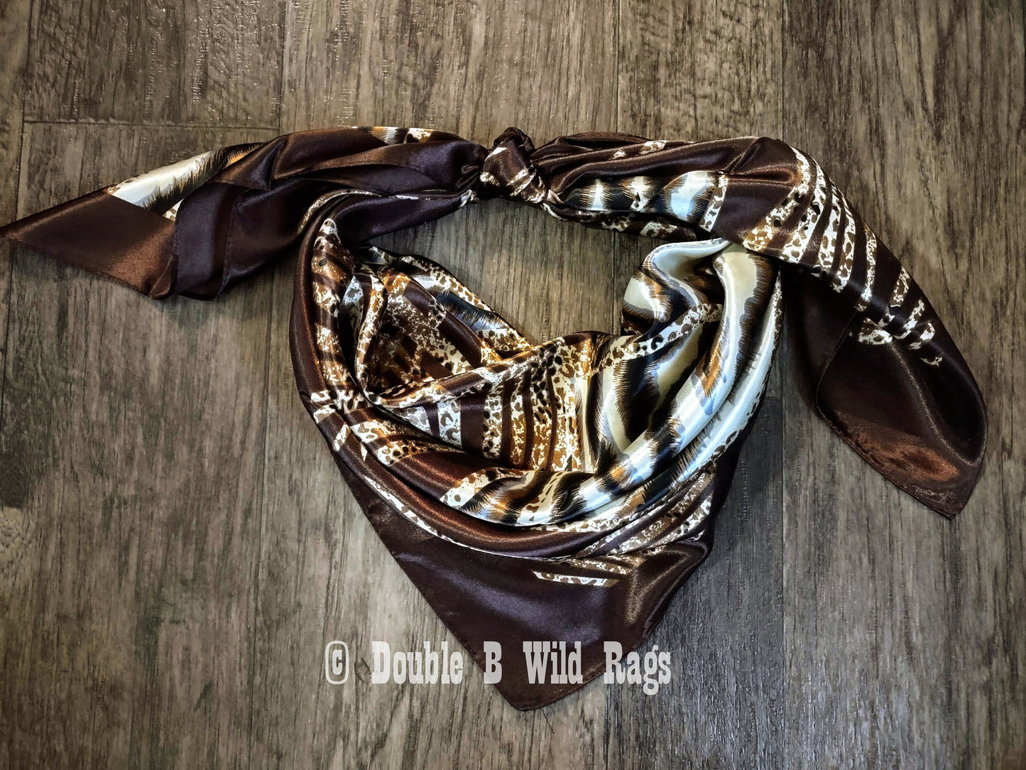 Wild Rag BARGAIN CORNER Animal Print on Red or Brown Cowboy Western Neck Scarf by Double B Wild Rags