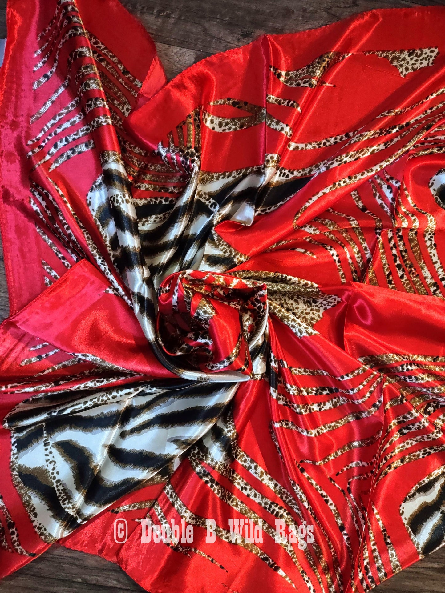 Wild Rag BARGAIN CORNER Animal Print on Red or Brown Cowboy Western Neck Scarf by Double B Wild Rags