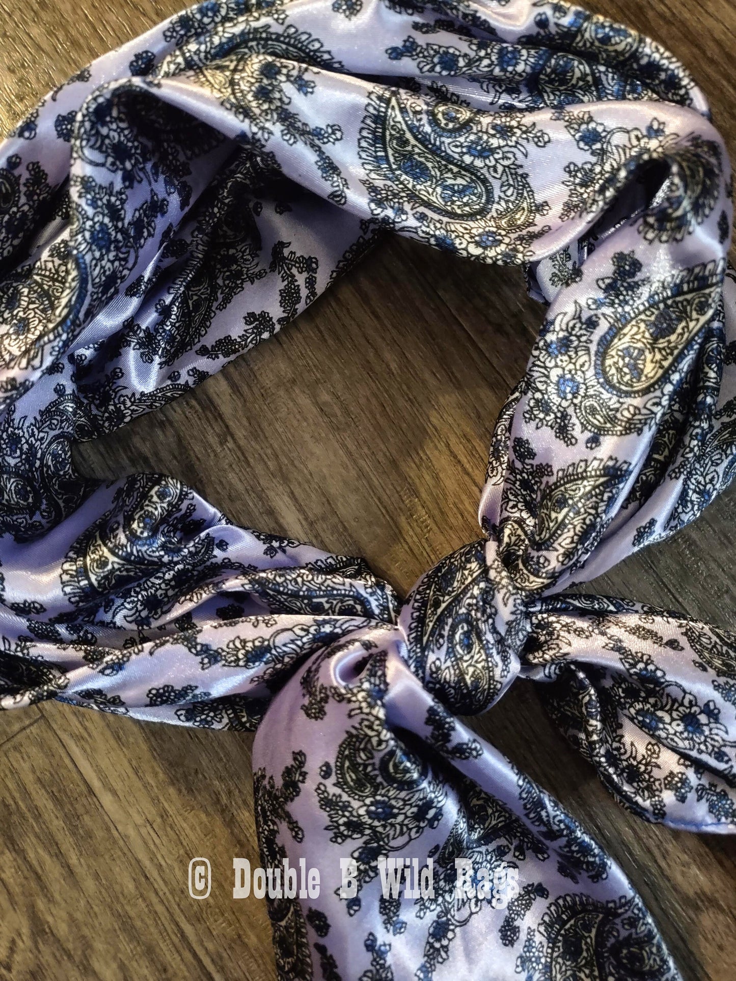 Wild Rag PAISLEY 142 Lilac Purple Retro Cowboy Western Neck Scarf Bandanna by Double B Wild Rags