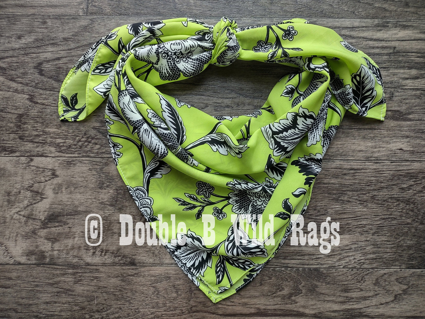 Wild Rag Floral 712 Neon Pink OR Lime Green Cowboy Western Neck Scarf Bandanna by Double B Wild Rags