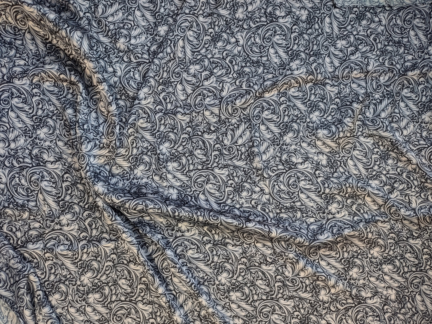 Wild Rag Engraved Sterling Silver Print Cowboy Western Neck Scarf Bandanna by Double B Wild Rags