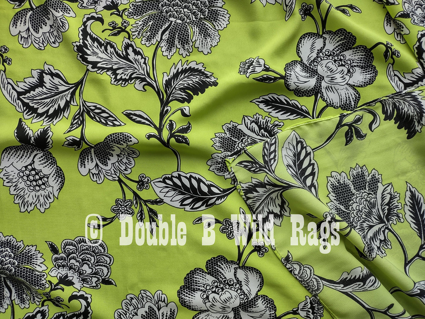 Wild Rag Floral 712 Neon Pink OR Lime Green Cowboy Western Neck Scarf Bandanna by Double B Wild Rags