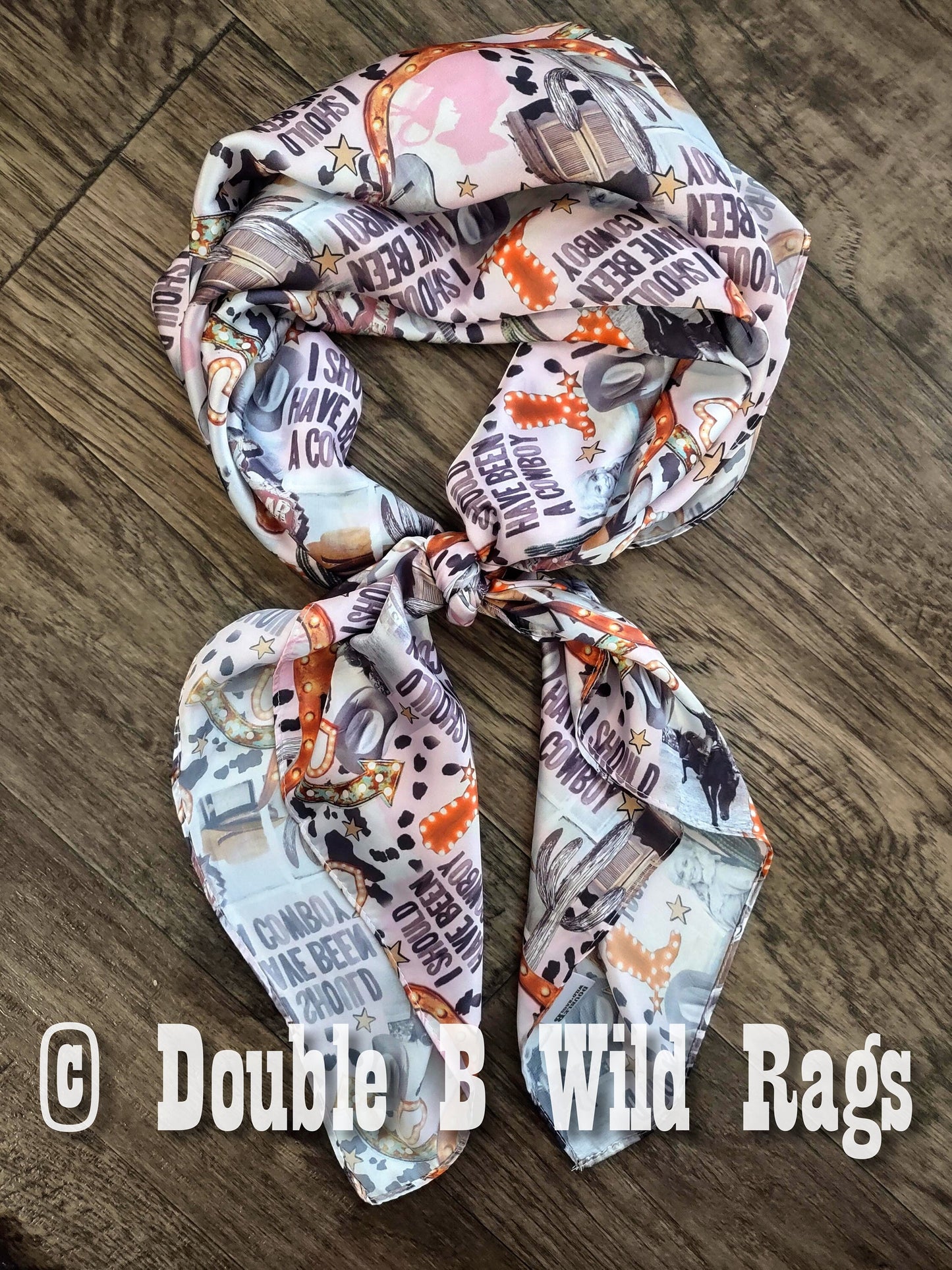 Wild Rag MISC 435 Dolly Saloon Rodeo Cowboy Western Neck Scarf Bandanna by Double B Wild Rags