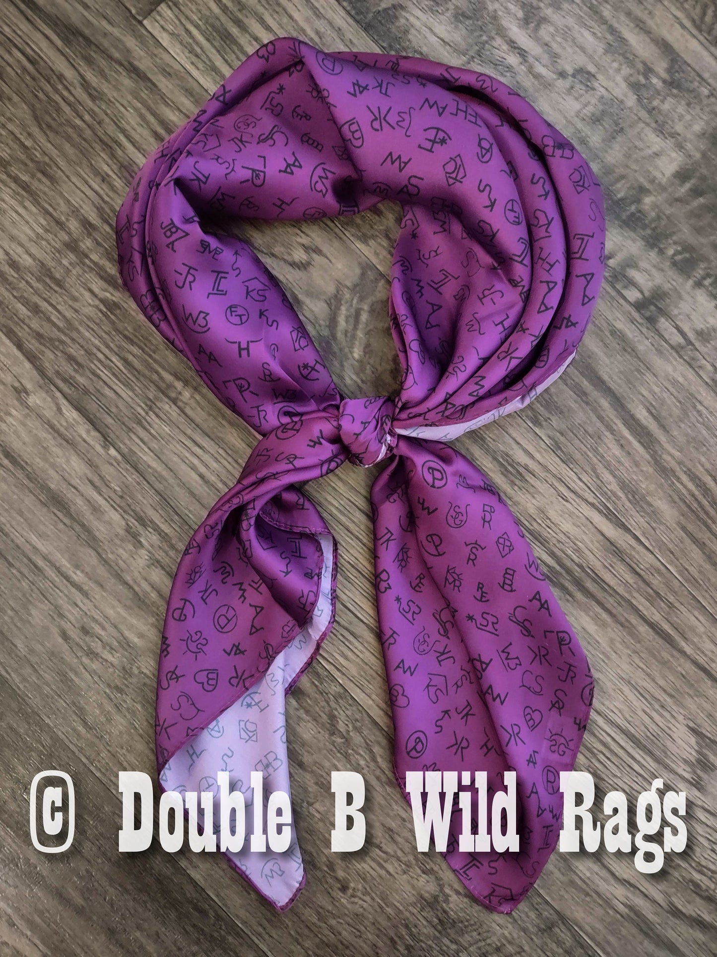 Wild Rag MISC 436 Livestock Scattered Brands Cowboy Western Neck Scarf Bandanna by Double B Wild Rags