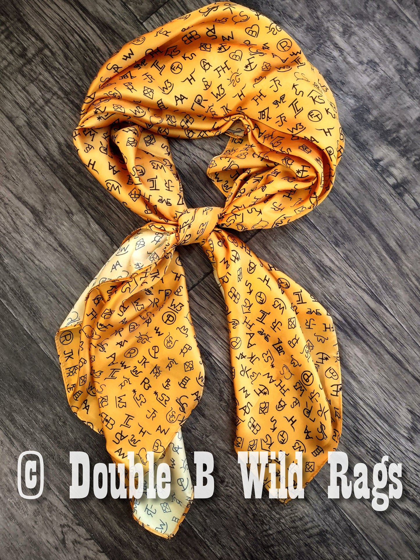Wild Rag MISC 436 Livestock Scattered Brands Cowboy Western Neck Scarf Bandanna by Double B Wild Rags