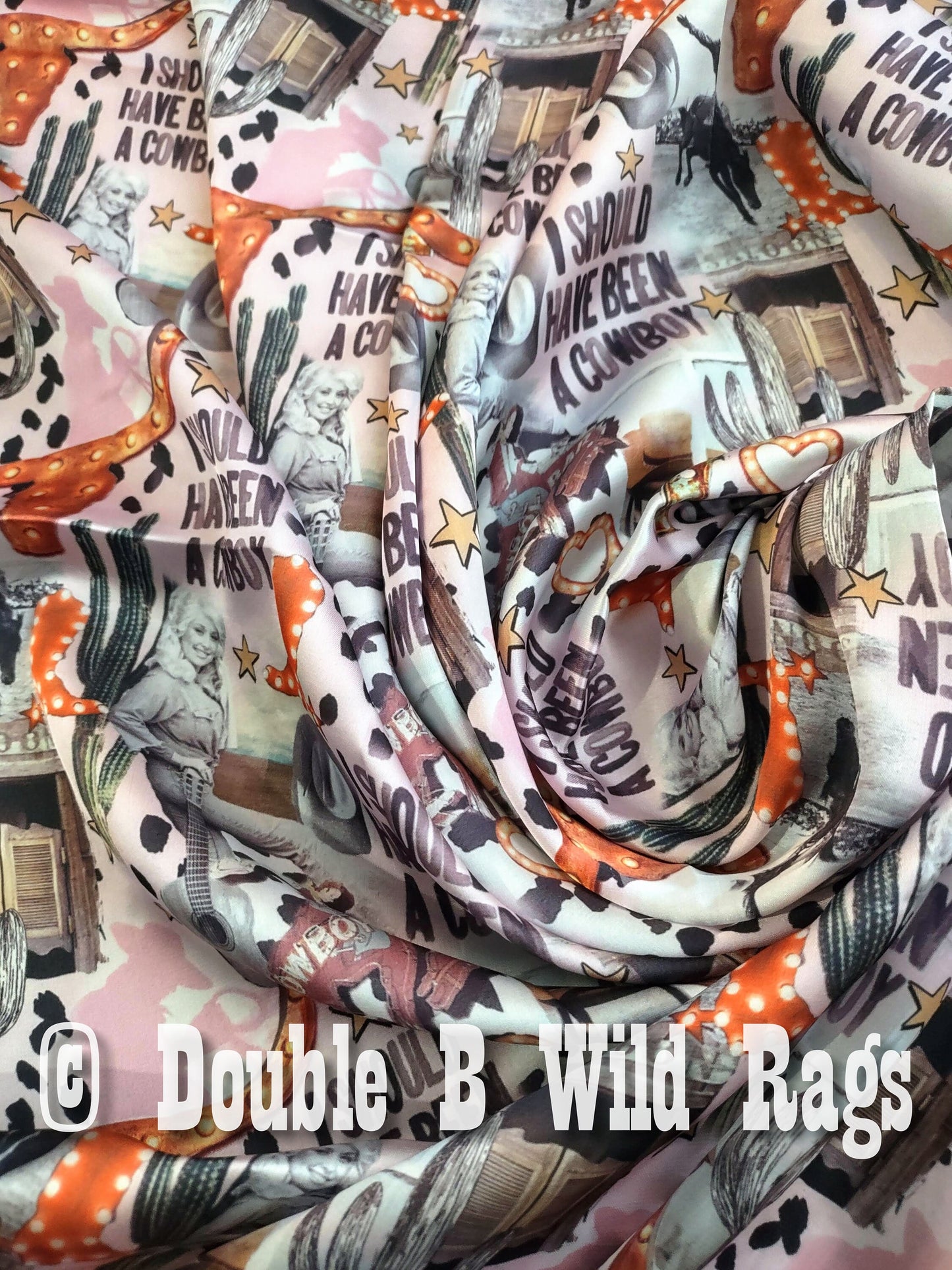 Wild Rag MISC 435 Dolly Saloon Rodeo Cowboy Western Neck Scarf Bandanna by Double B Wild Rags