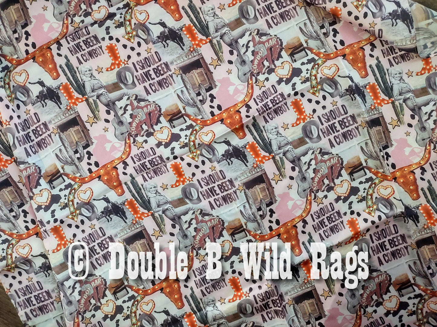 Wild Rag MISC 435 Dolly Saloon Rodeo Cowboy Western Neck Scarf Bandanna by Double B Wild Rags