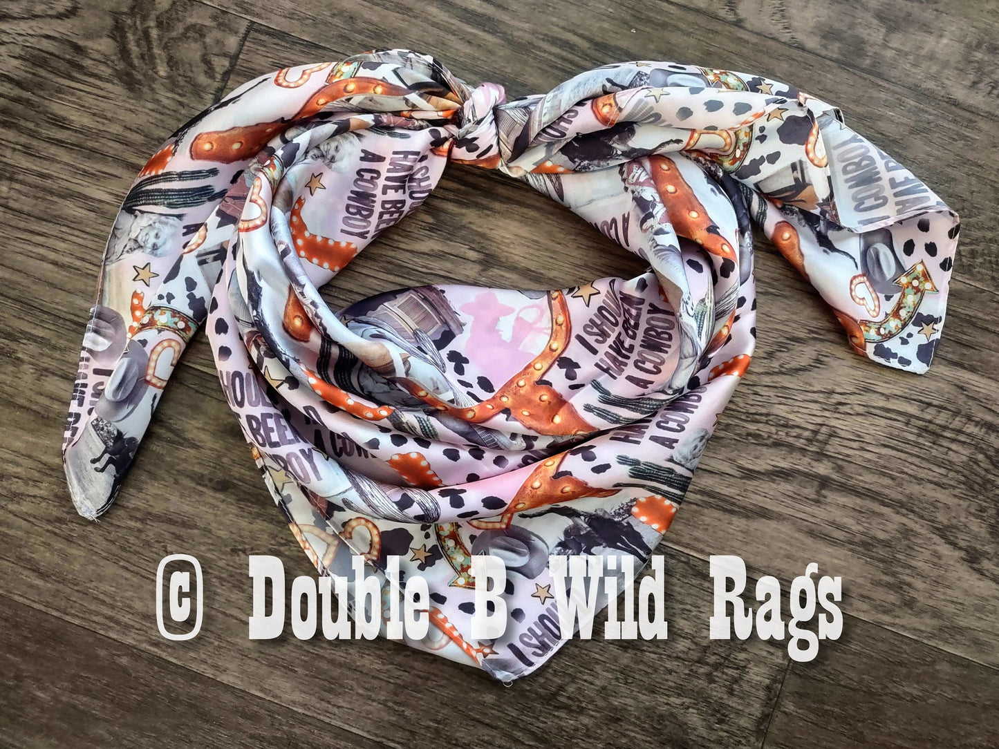 Wild Rag MISC 435 Dolly Saloon Rodeo Cowboy Western Neck Scarf Bandanna by Double B Wild Rags
