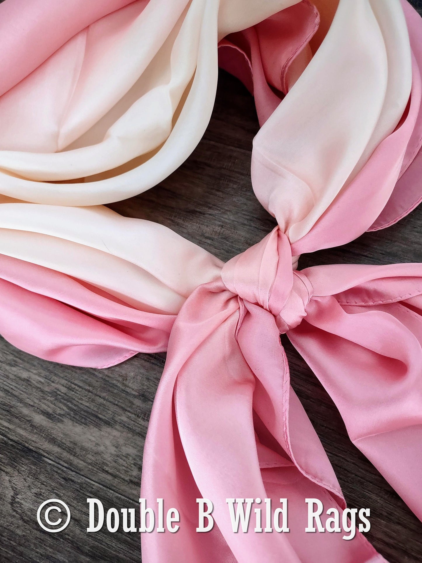 BARGAIN WILD RAG Ombre Light Pink by Double B Wild Rags Bandana Western Neck Scarf Neckerchief