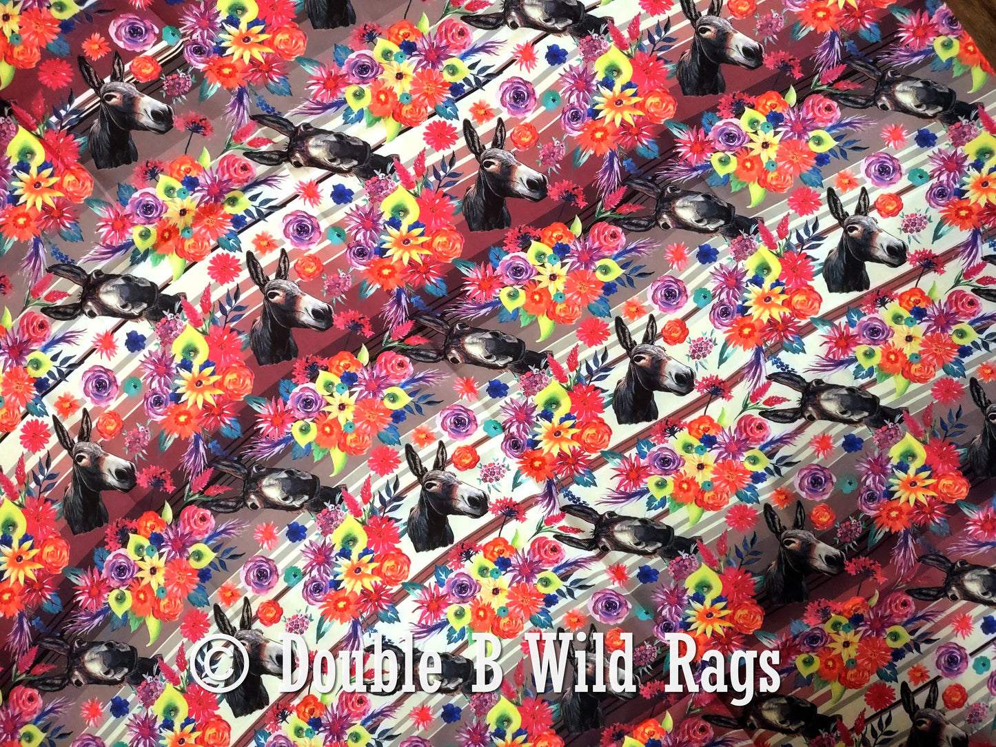 Wild Rag Donkey Burro Serape BROWN Western Cowboy Neck Scarf Bandana by Double B Wild Rags