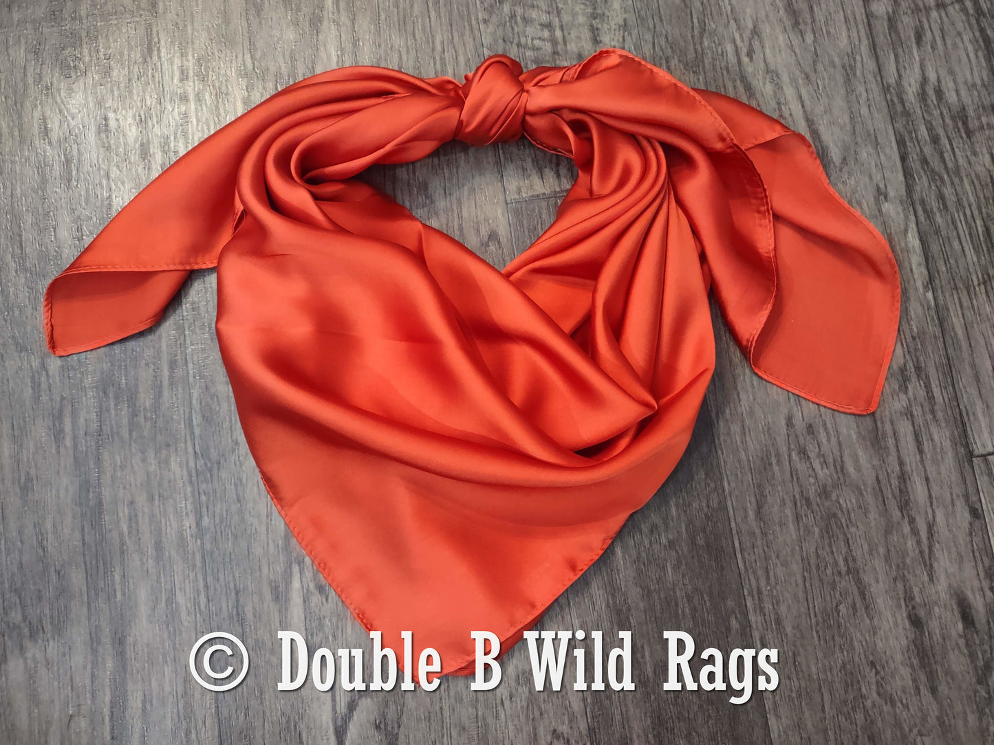 Wild Rag Burnt Sienna Rust Cowboy Western Neck Scarf Bandanna Double b Wild rags