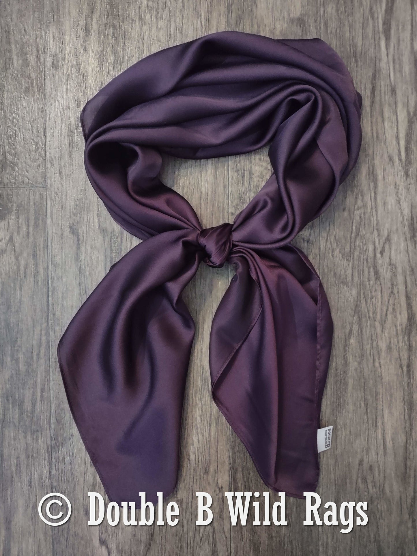 Wild Rag Dark Eggplant Purple Cowboy Western Neck Scarf Bandanna Double b Wild rags