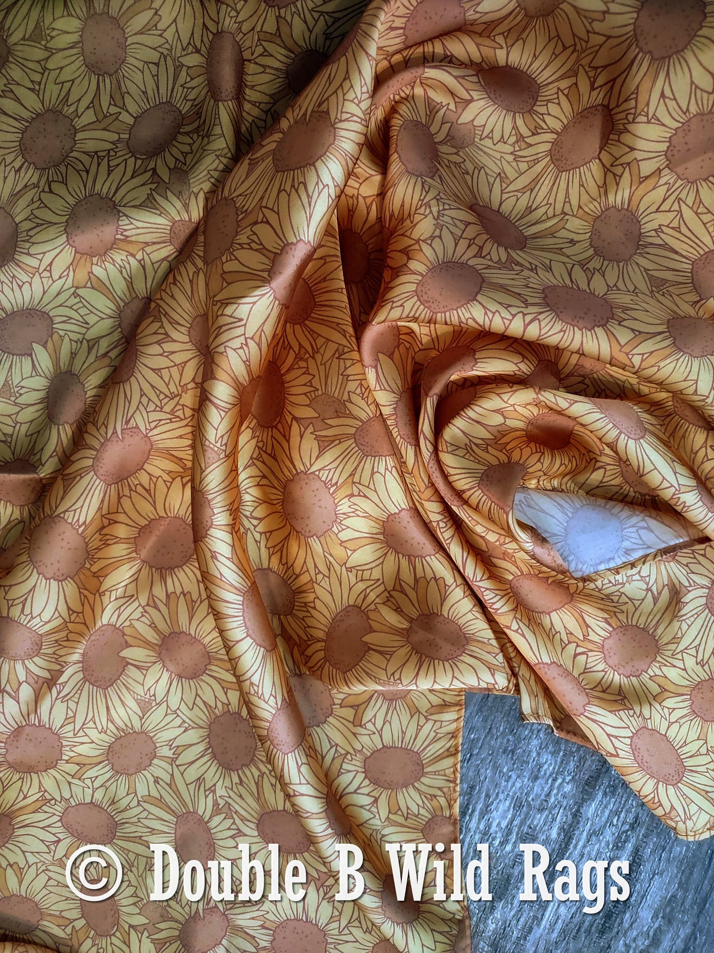 Wild Rag Yellow Sunflower Cowboy Western Neck Scarf Bandanna by Double B Wild Rags