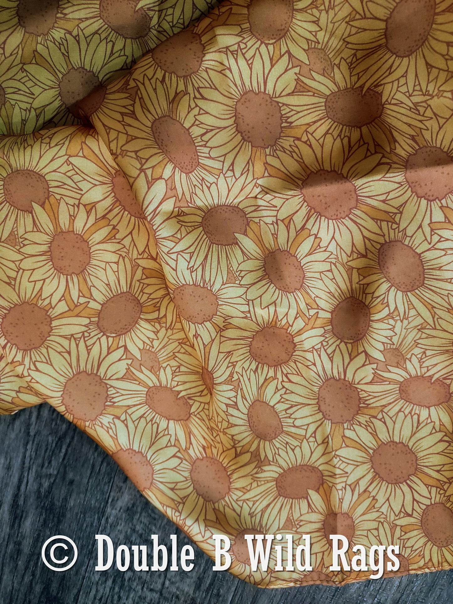 Wild Rag Yellow Sunflower Cowboy Western Neck Scarf Bandanna by Double B Wild Rags