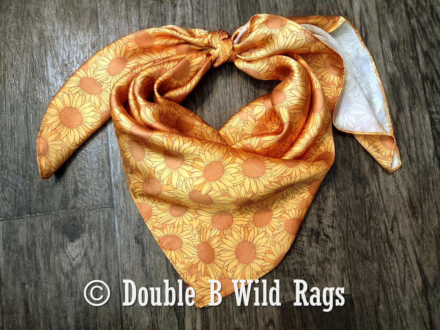 Wild Rag Yellow Sunflower Cowboy Western Neck Scarf Bandanna by Double B Wild Rags
