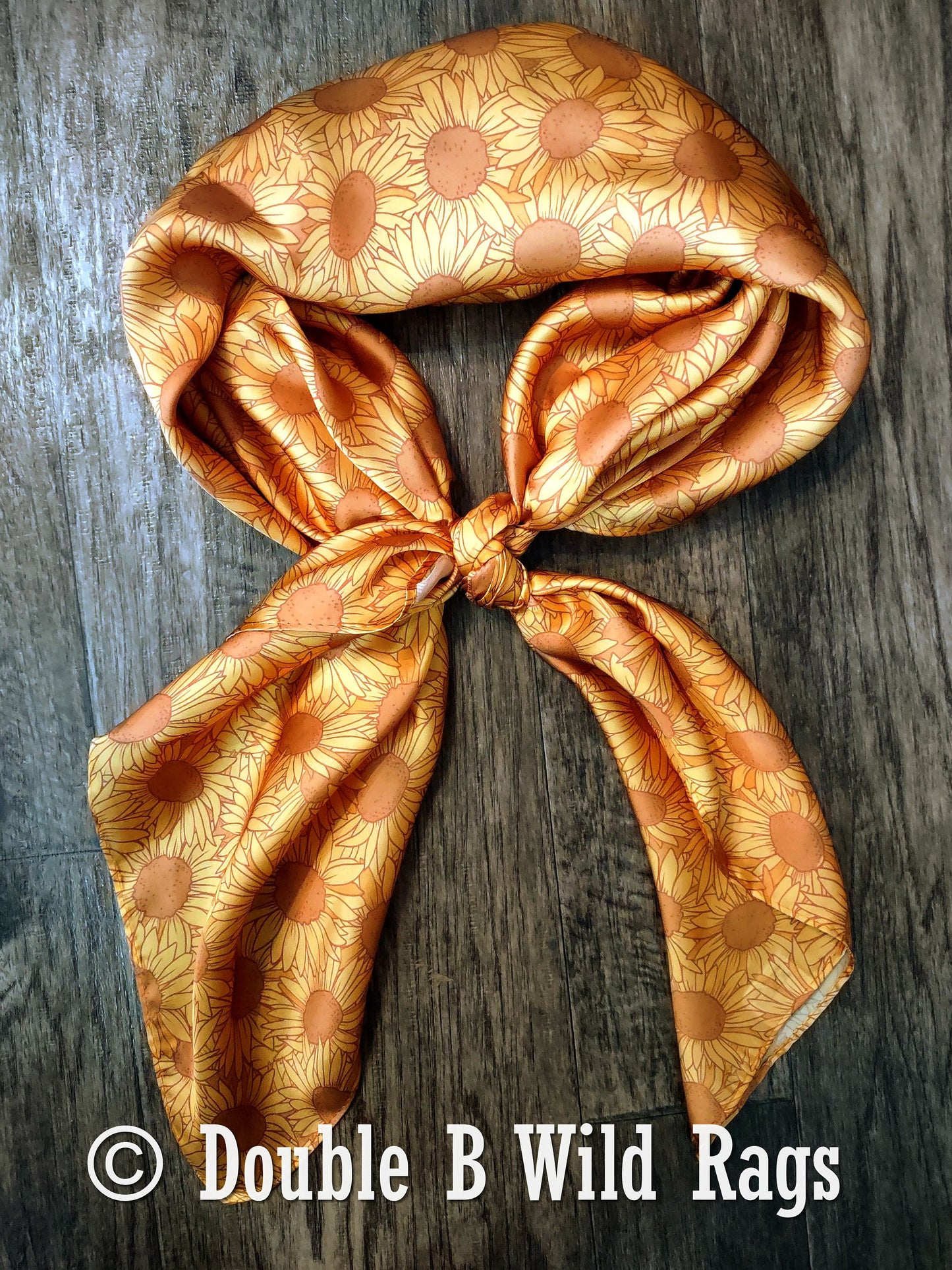 Wild Rag Yellow Sunflower Cowboy Western Neck Scarf Bandanna by Double B Wild Rags