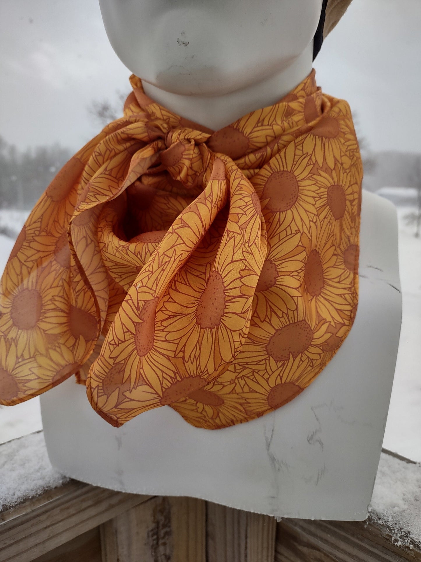 Wild Rag Yellow Sunflower Cowboy Western Neck Scarf Bandanna by Double B Wild Rags