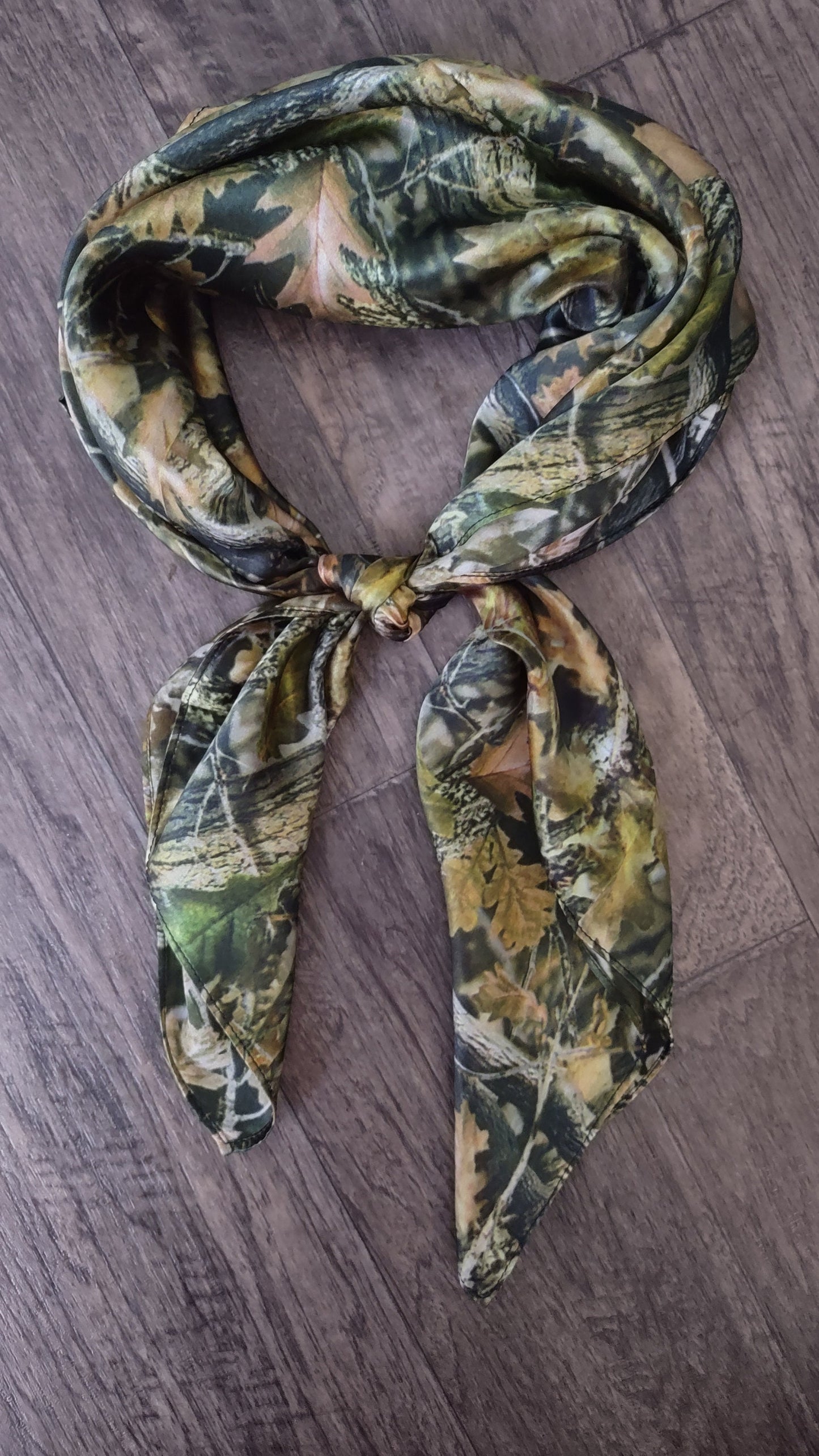 Wild Rag 100% SILK Tree Forest Camouflage Western Neck Scarf Bandanna by Double B Wild Rags