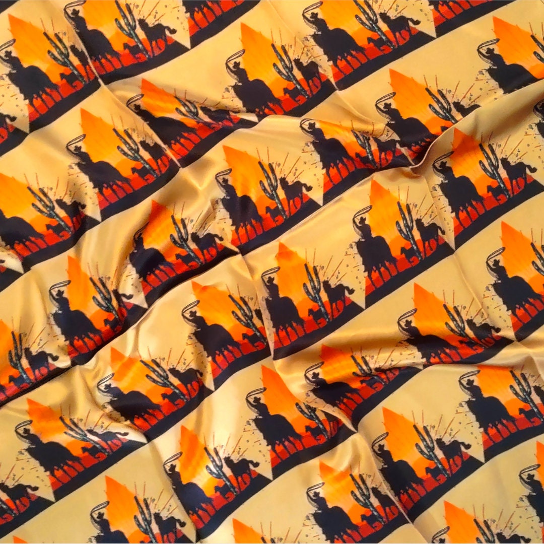 Wild Rag 100% SILK Desert Roping Cowboy Neck Scarf Bandanna by Double B Wild Rags