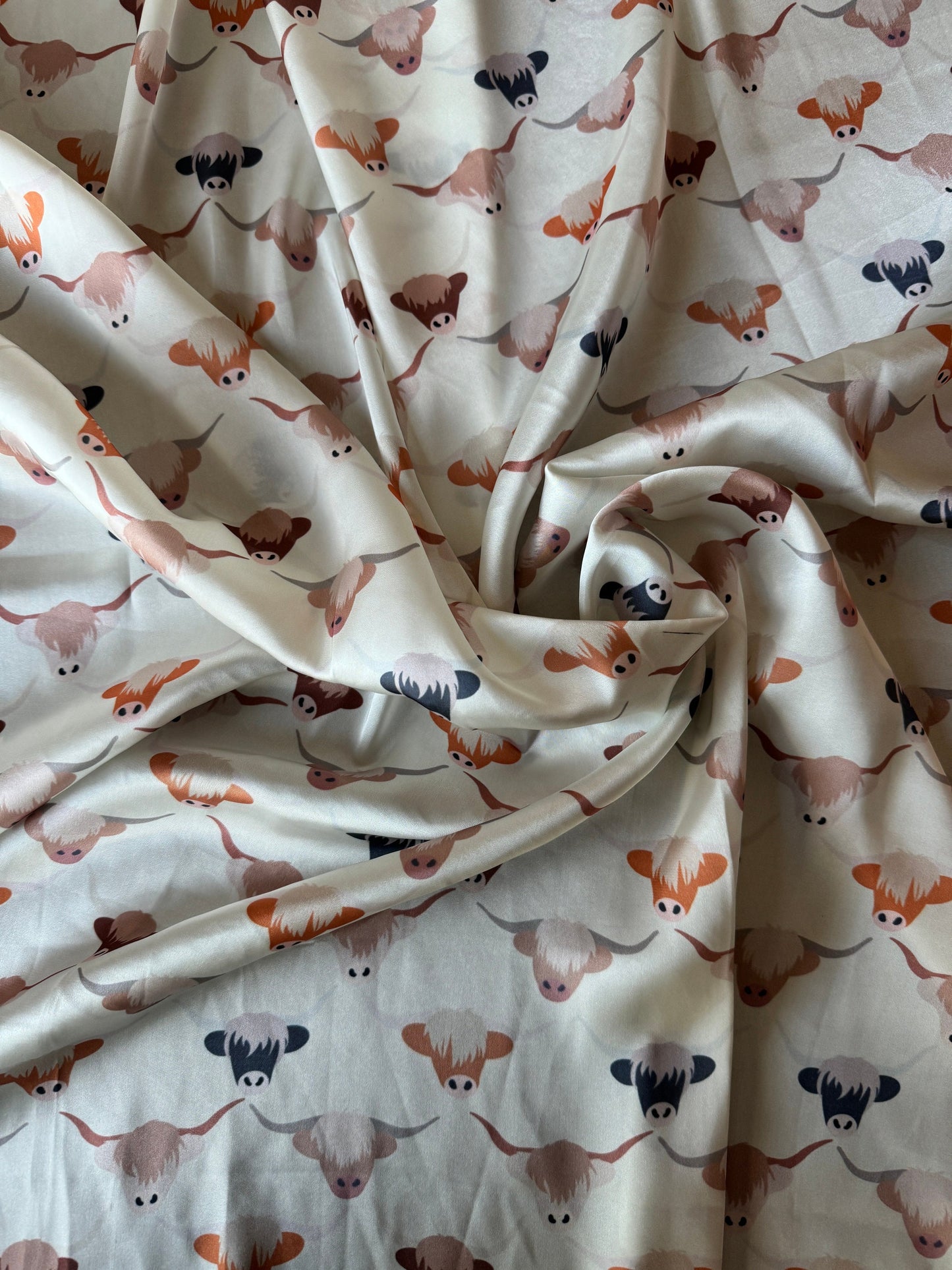 WILD RAG Ivory Highlander Cowboy Western Neck Scarf Bandanna by Double B Wild Rags