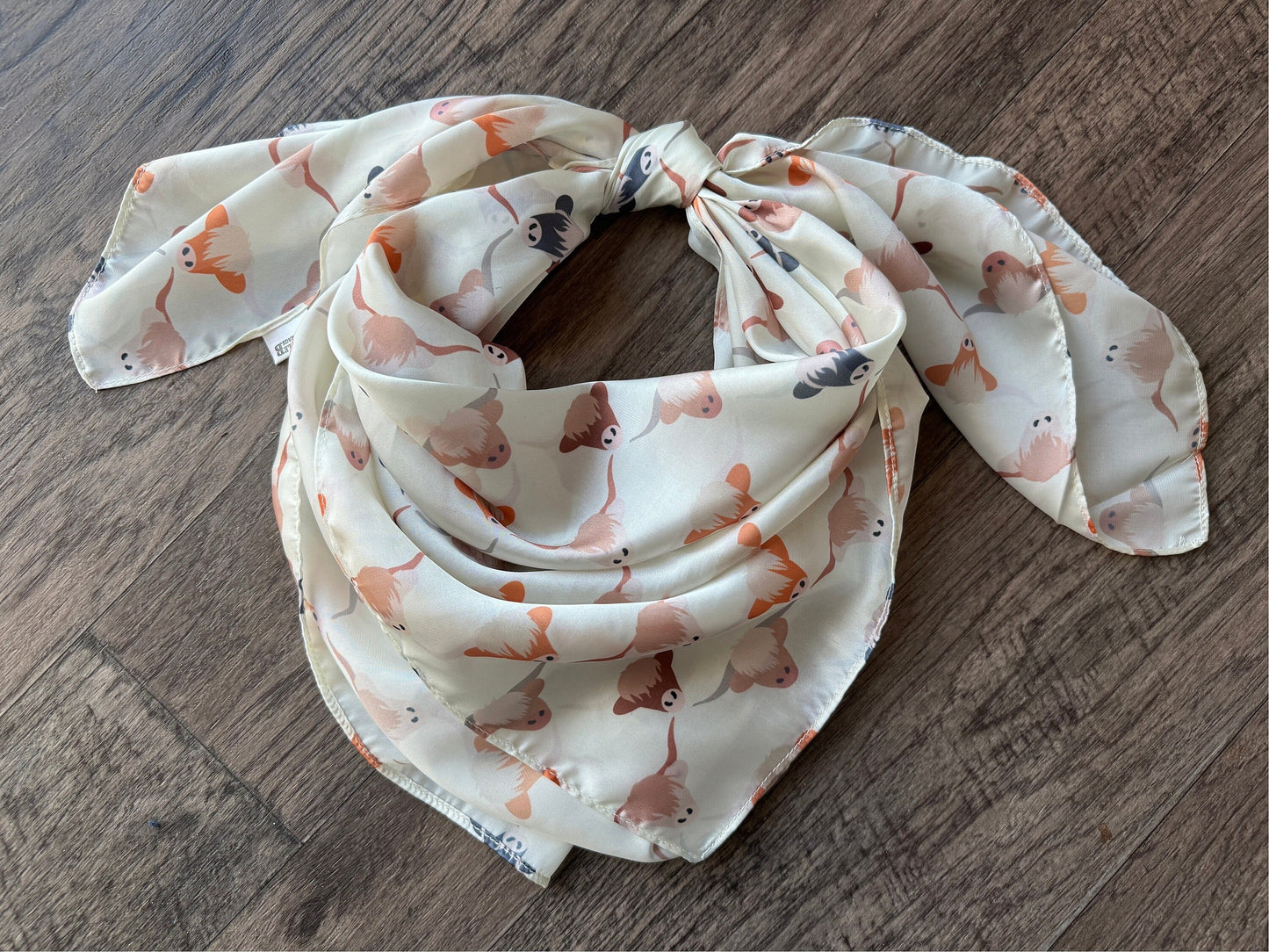 WILD RAG Ivory Highlander Cowboy Western Neck Scarf Bandanna by Double B Wild Rags