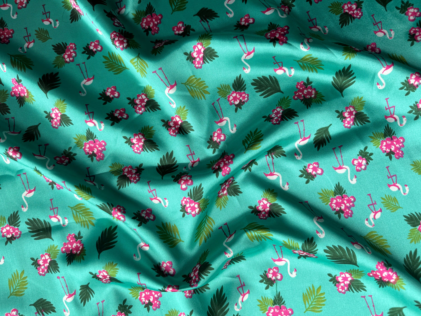 Wild Rag turquoise flamingo tropical Hawaiian Cowboy Western Neck Scarf Bandanna by Double B Wild Rags