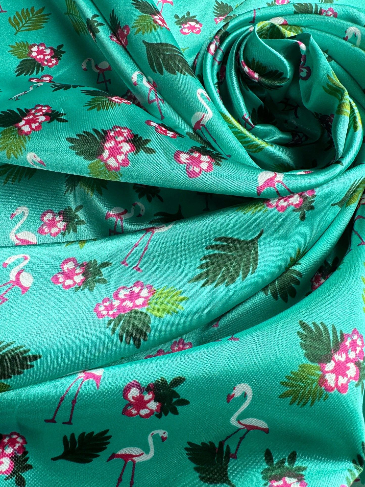 Wild Rag turquoise flamingo tropical Hawaiian Cowboy Western Neck Scarf Bandanna by Double B Wild Rags