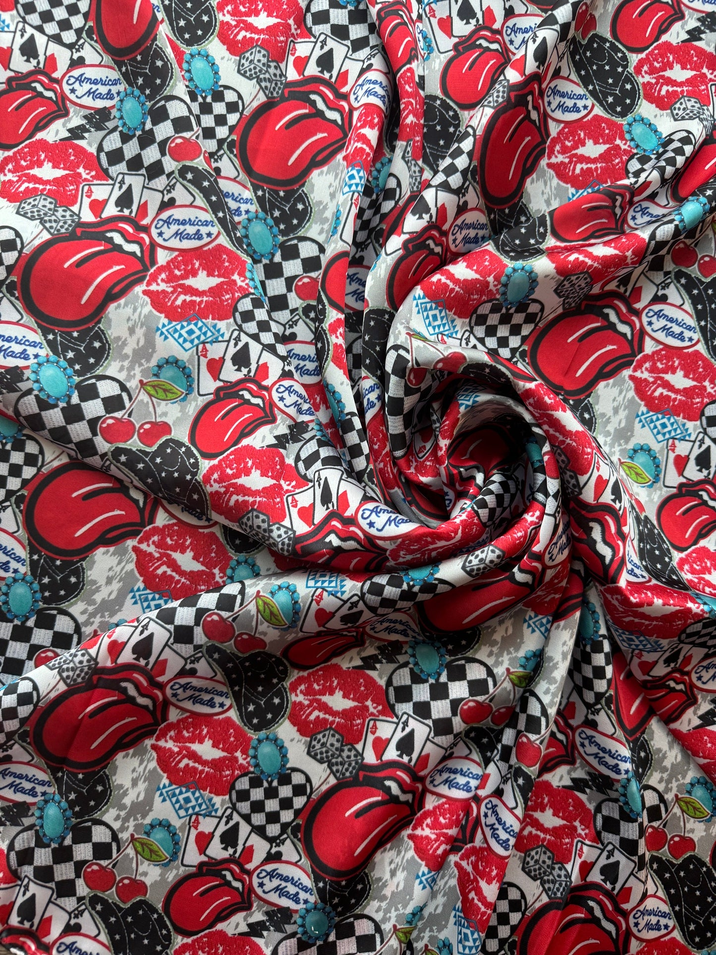 Wild Rag “American Made” truck hat patch style Cowboy Western Neck Scarf Bandanna by Double B Wild Rags