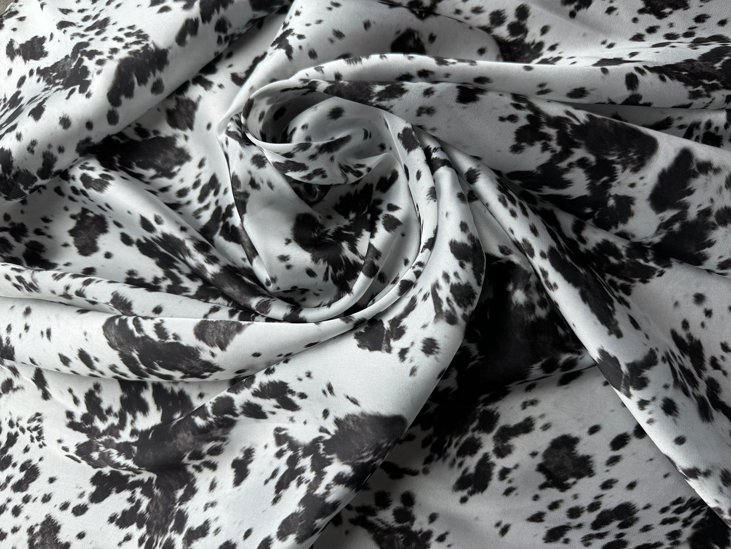 Wild Rag Spotted Cowhide Black and White Cowboy Western Neck Scarf Bandanna by Double B Wild Rags