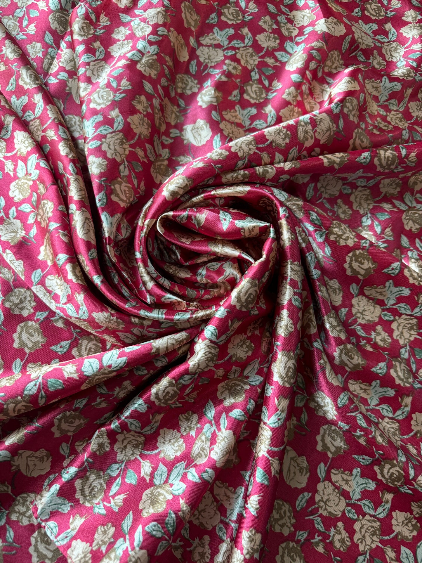 Wild Rag Cranberry Red and Beige Rose Cowboy Western Neck Scarf Bandanna by Double B Wild Rags