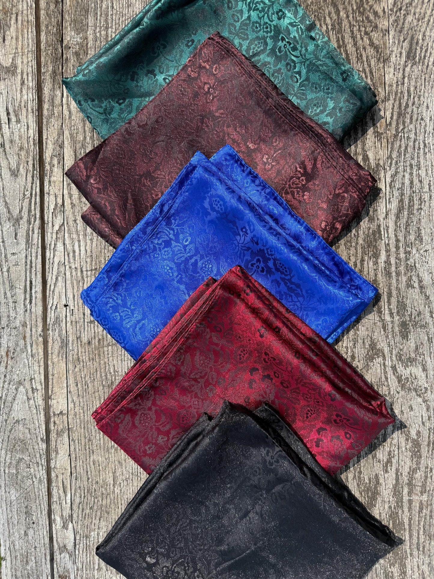 Wild Rag FLORAL JACQUARD red black blue brown green Cowboy Western Neck Scarf Bandanna by Double B Wild Rags