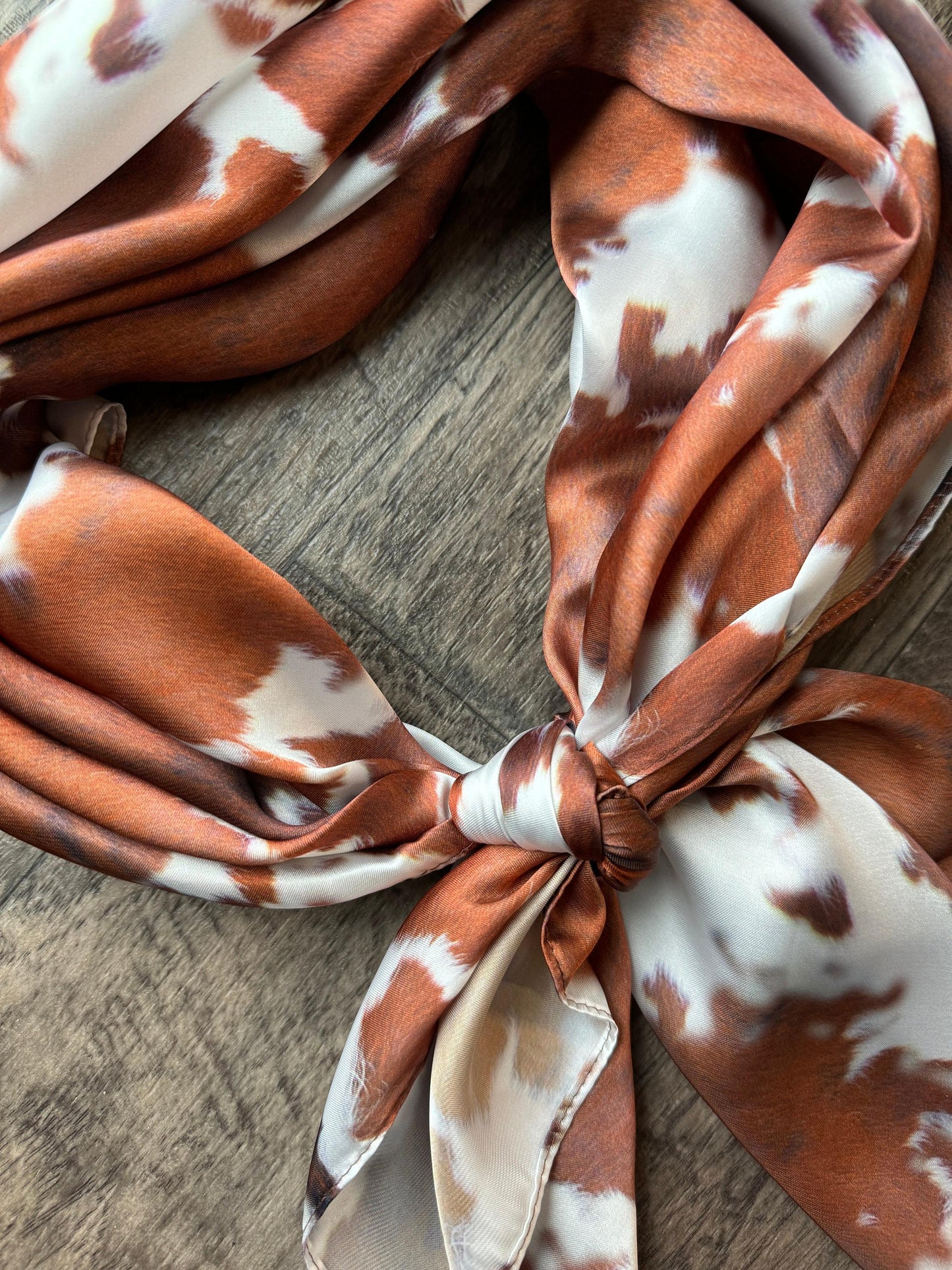 Wild Rag Red Longhorn cowhide Western Cowboy Neck Scarf Bandana by Double B Wild Rags