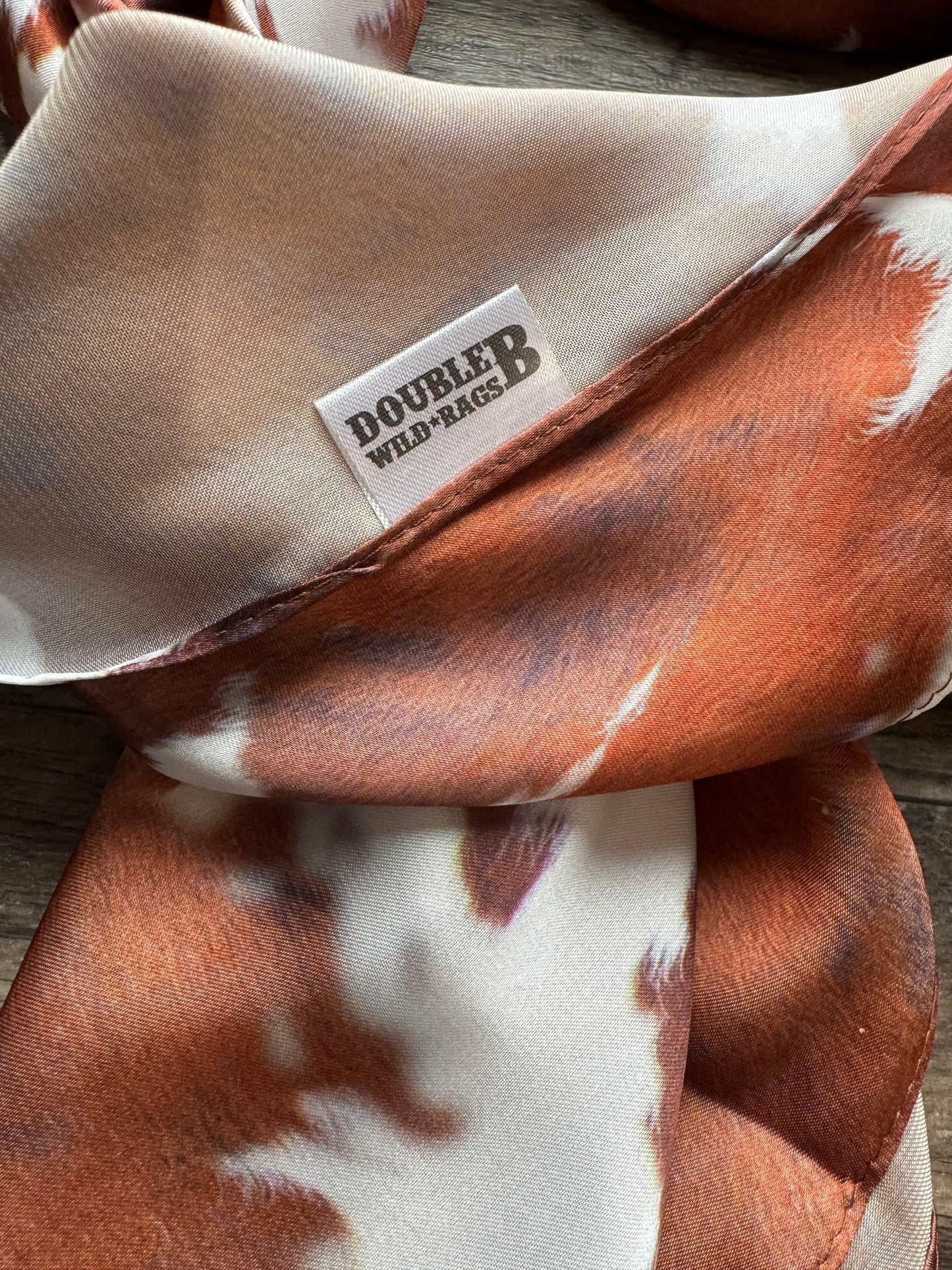 Wild Rag Red Longhorn cowhide Western Cowboy Neck Scarf Bandana by Double B Wild Rags