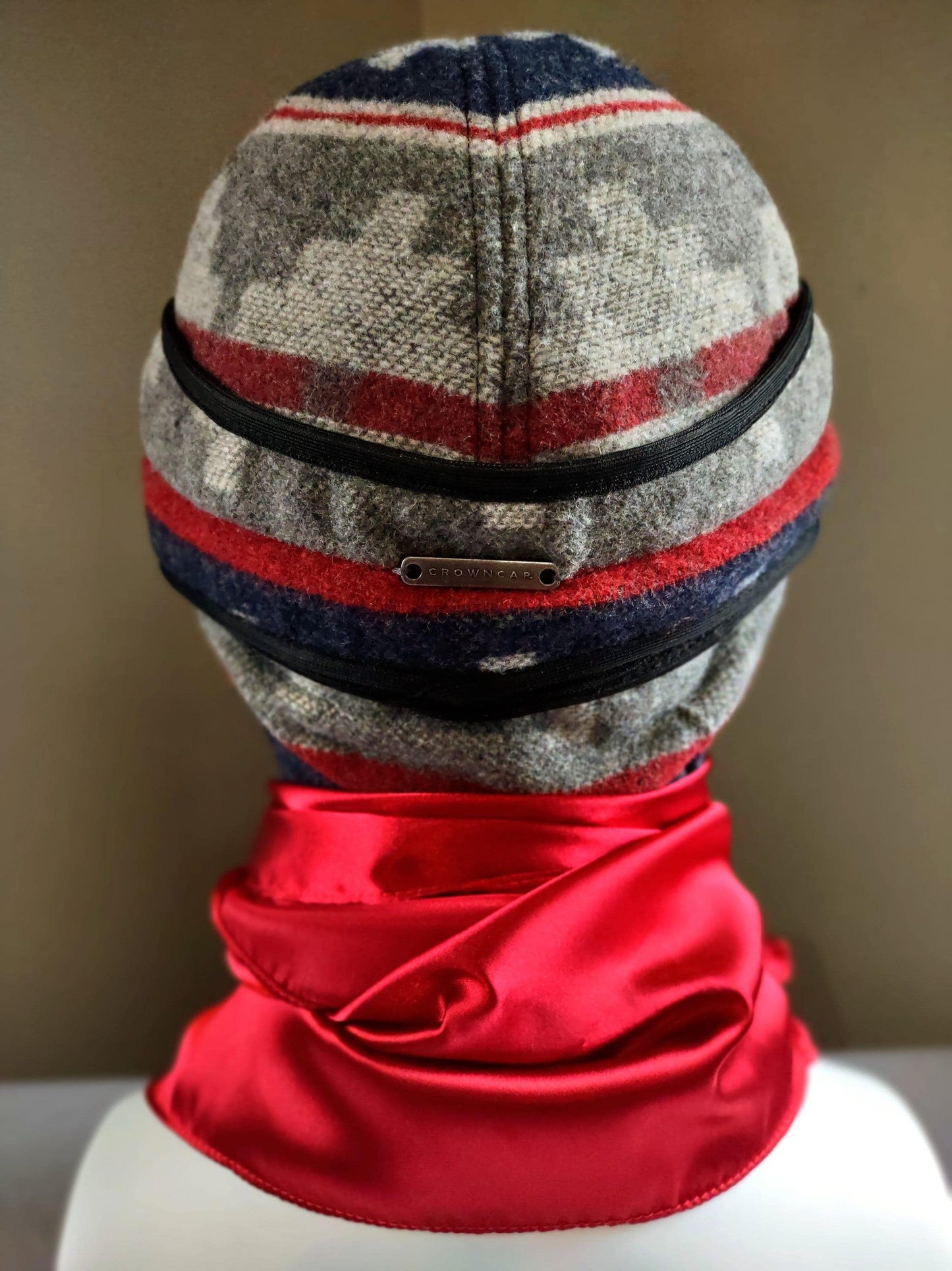 Stockman's Wool Hat RED and BLUE Navajo Pattern Railroad cattleman's Cowboy winter hat Men's Women's