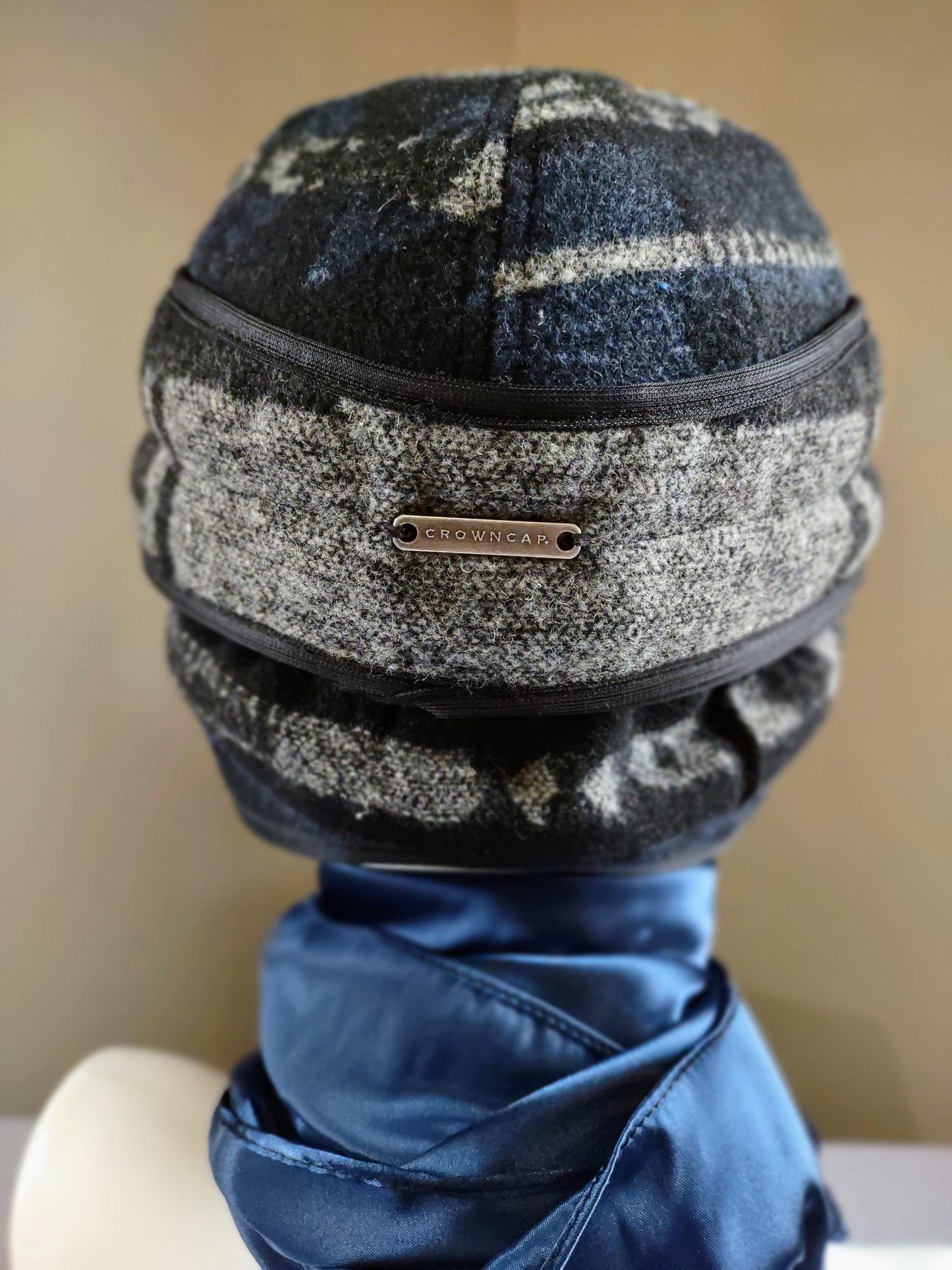 Stockman's Wool Hat NAVY BLUE Aztec Pattern Railroad cattleman's Cowboy winter hat Men's Women's