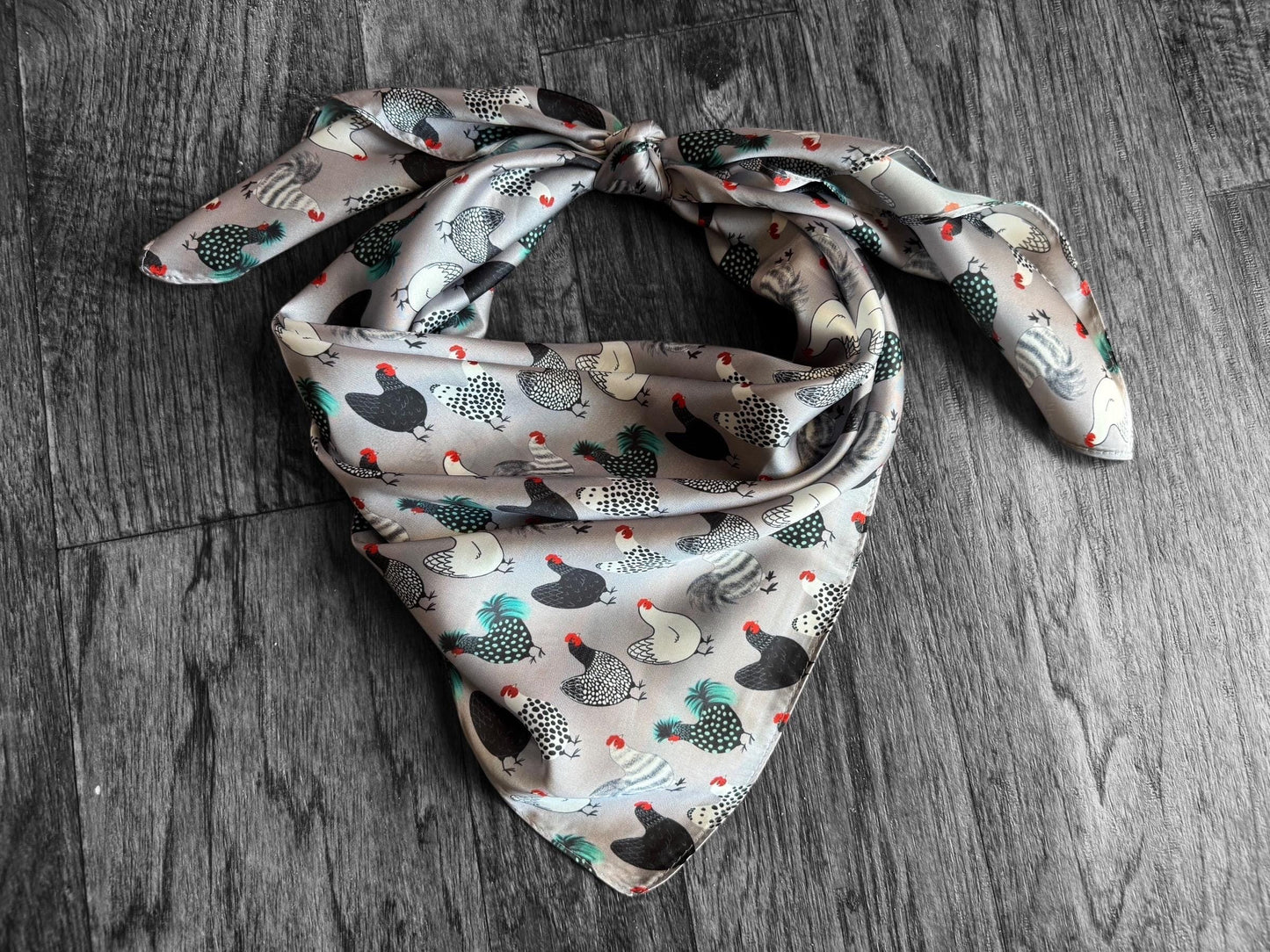 Wild Rag Grey Bold Chickens Western Cowboy Neck Scarf Bandana by Double B Wild Rags