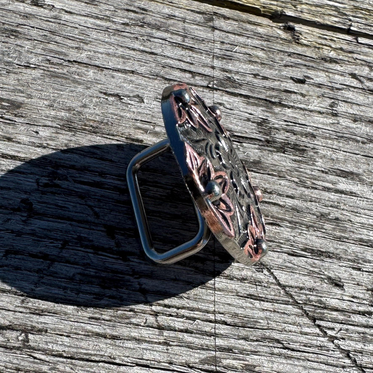 Wild Rag Slide Concho Floral Copper edge by Double B Wild Rags