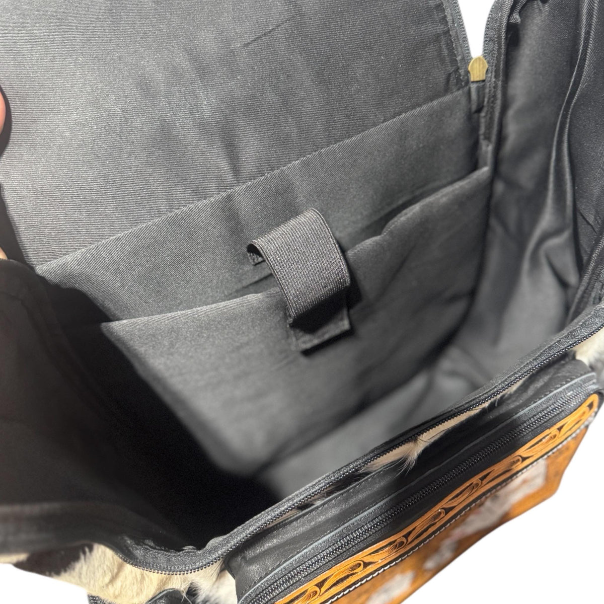 Poker Aces and Dice Western Backpack Genuine Leather and Cowhide Diaper Bag Personal Item carry-on luggage by Double B Wild Rags