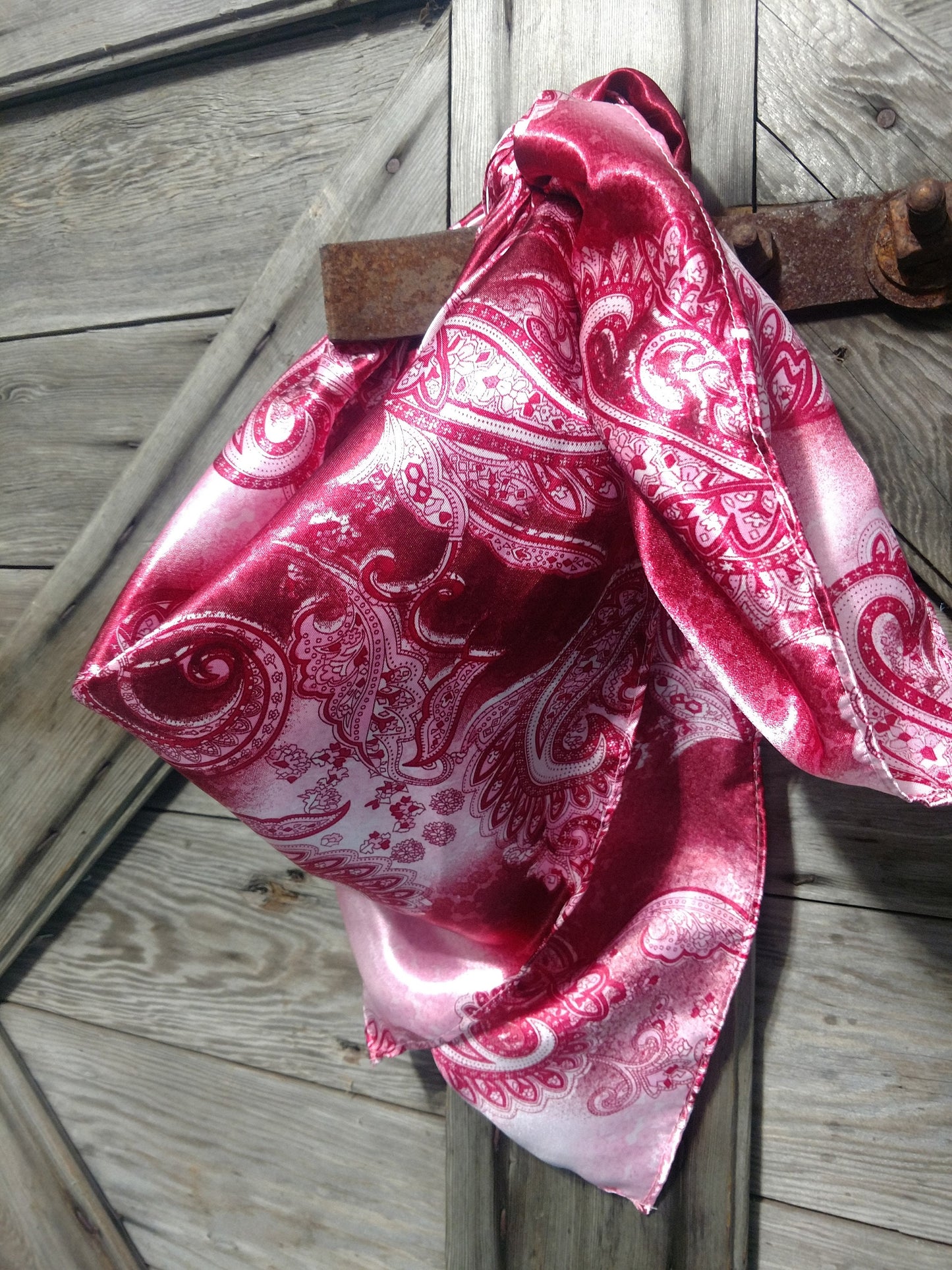 Wild Rag Red and White Paisley Cowboy Western Neck Scarf Bandanna by Double B Wild Rags