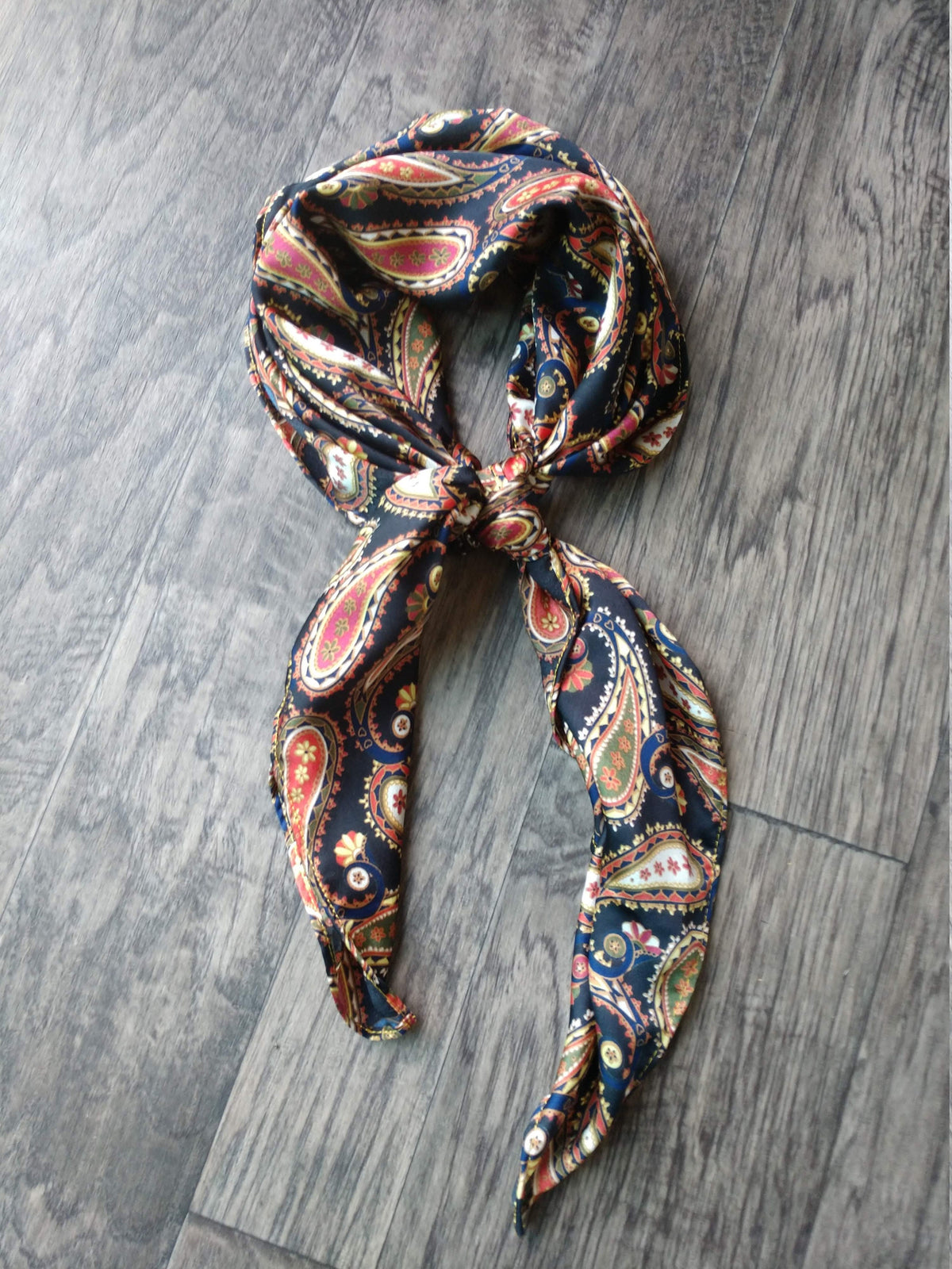 Wild Rag Black Red Navy Blue Paisley Cowboy Western Neck Scarf Bandanna by Double B Wild Rags