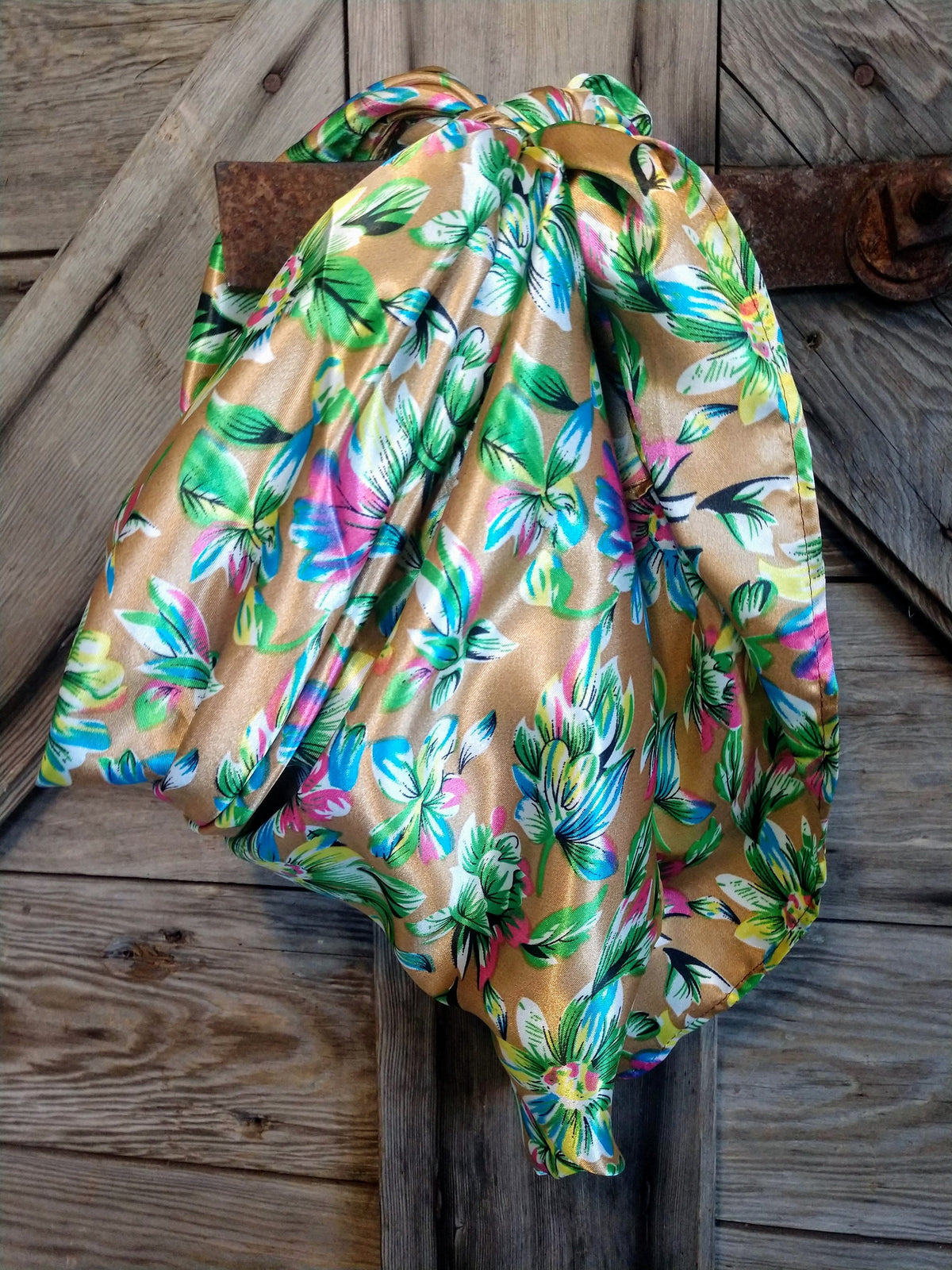 Wild Rag Khaki Wild Daisy Floral Cowboy Western Neck Scarf Bandanna by Double B Wild Rags