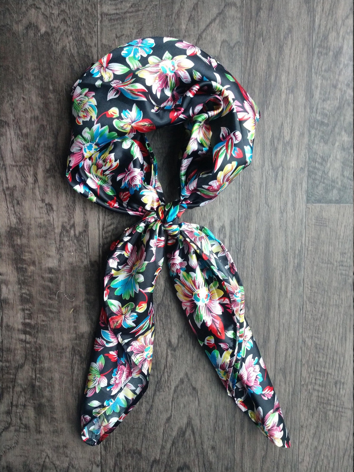 Wild Rag - Wild Daisy BLACK Cowboy Western Neck Scarf Bandanna by Double B Wild Rags