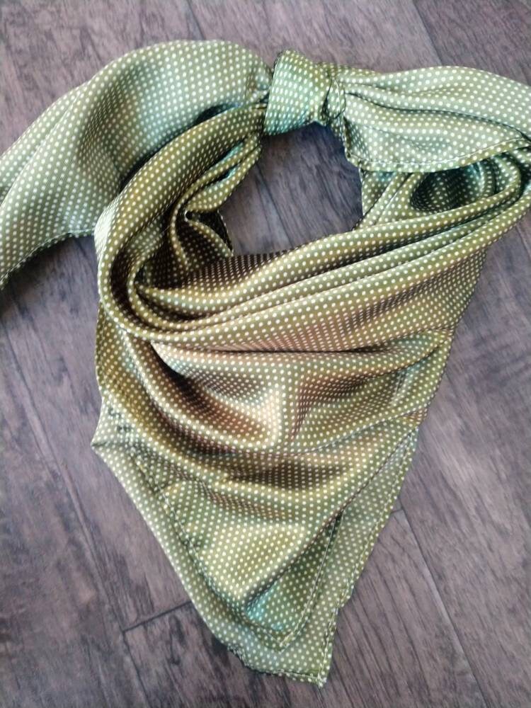 Wild Rag MISC 407 Tiny Pin Polka Dot Green Cowboy Western Neck Scarf Bandanna by Double B Wild Rags