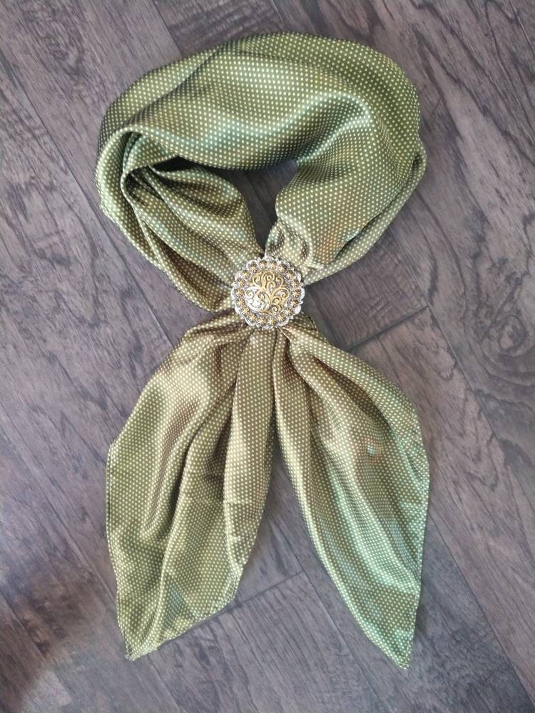 Wild Rag MISC 407 Tiny Pin Polka Dot Green Cowboy Western Neck Scarf Bandanna by Double B Wild Rags