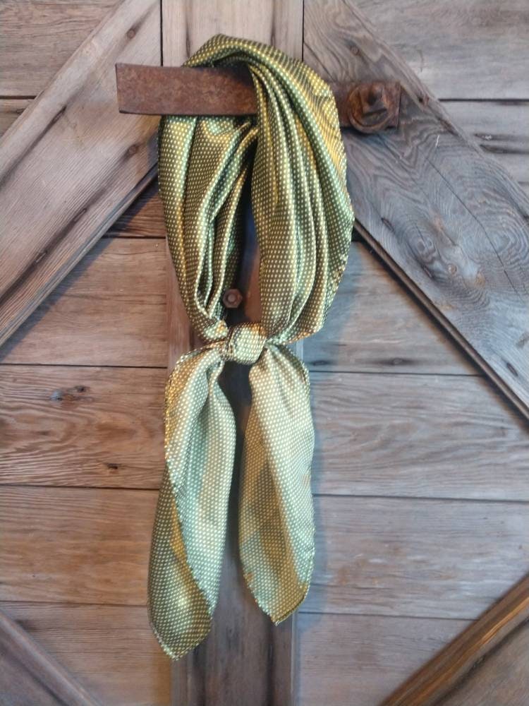 Wild Rag MISC 407 Tiny Pin Polka Dot Green Cowboy Western Neck Scarf Bandanna by Double B Wild Rags
