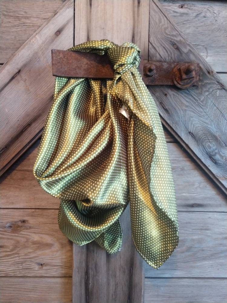 Wild Rag MISC 407 Tiny Pin Polka Dot Green Cowboy Western Neck Scarf Bandanna by Double B Wild Rags