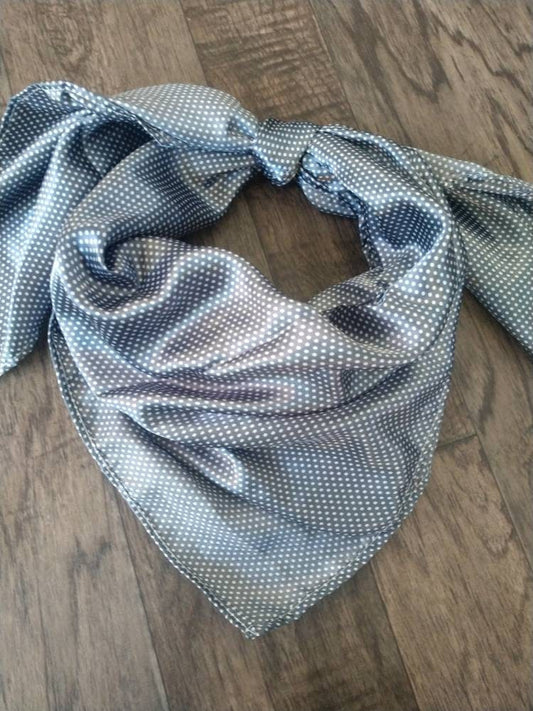 Wild Rag Tiny Pin Polka Dot Grey Cowboy Western Neck Scarf Bandanna by Double B Wild Rags