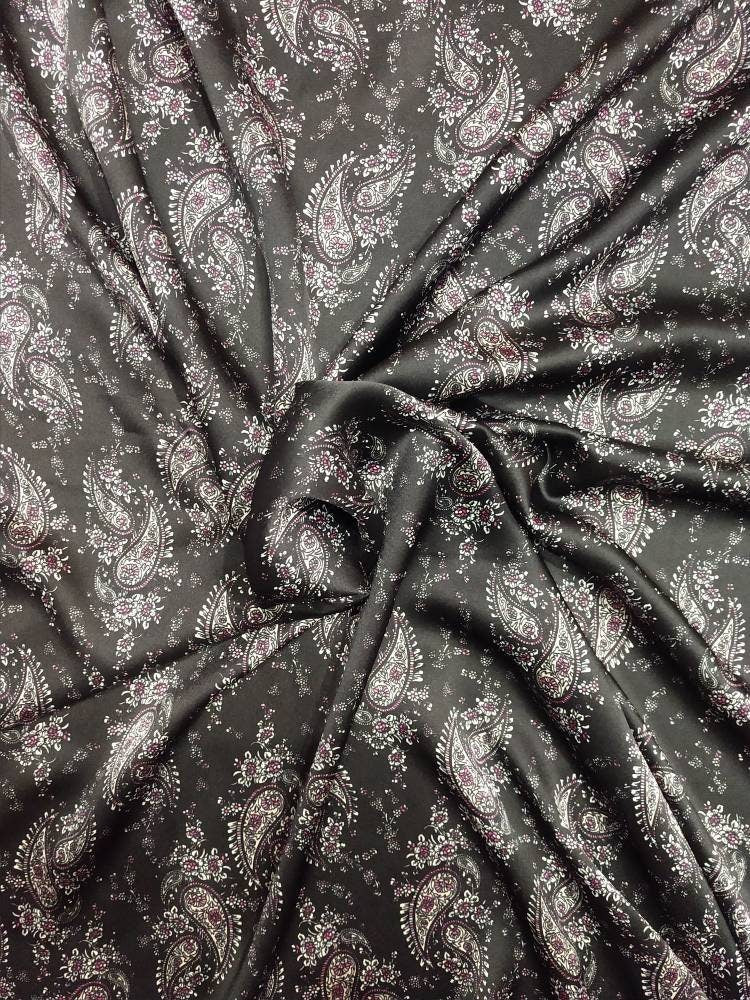 Wild Rag Retro Paisley Black Retro Cowboy Western Neck Scarf Bandanna by Double B Wild Rags