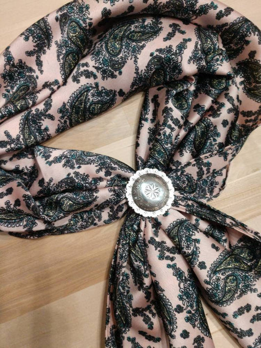 Wild Rag Retro Dusty Rose Pink Paisley Cowboy Western Neck Scarf Bandanna by Double B Wild Rags